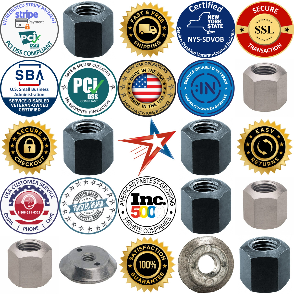 Millions of Products A selection of Spherical Fixture Nuts products on GoVets