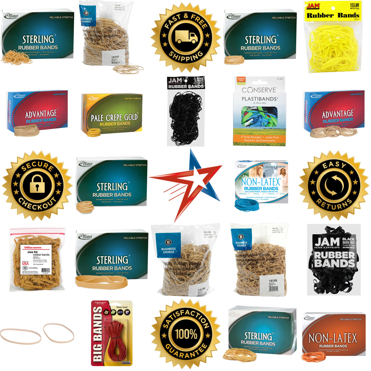 A selection of Rubber Bands products on GoVets