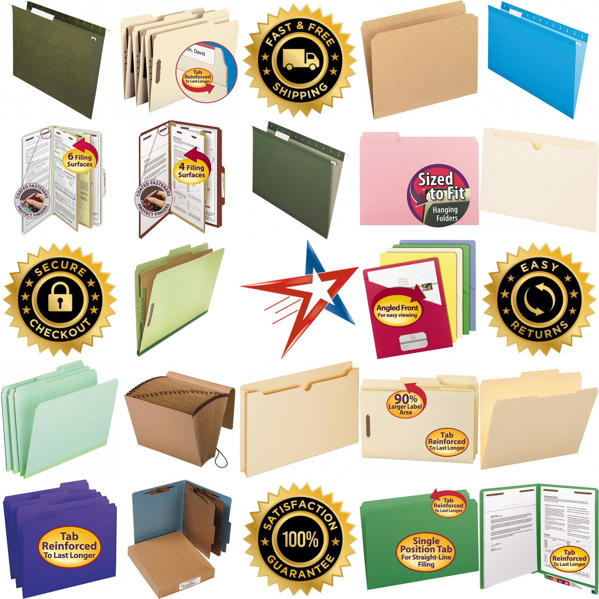 A selection of File Folders Expansion Folders and Hanging Files products on GoVets