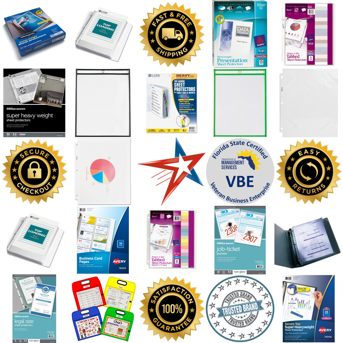 Millions of Products A selection of Sheet Protectors products on GoVets