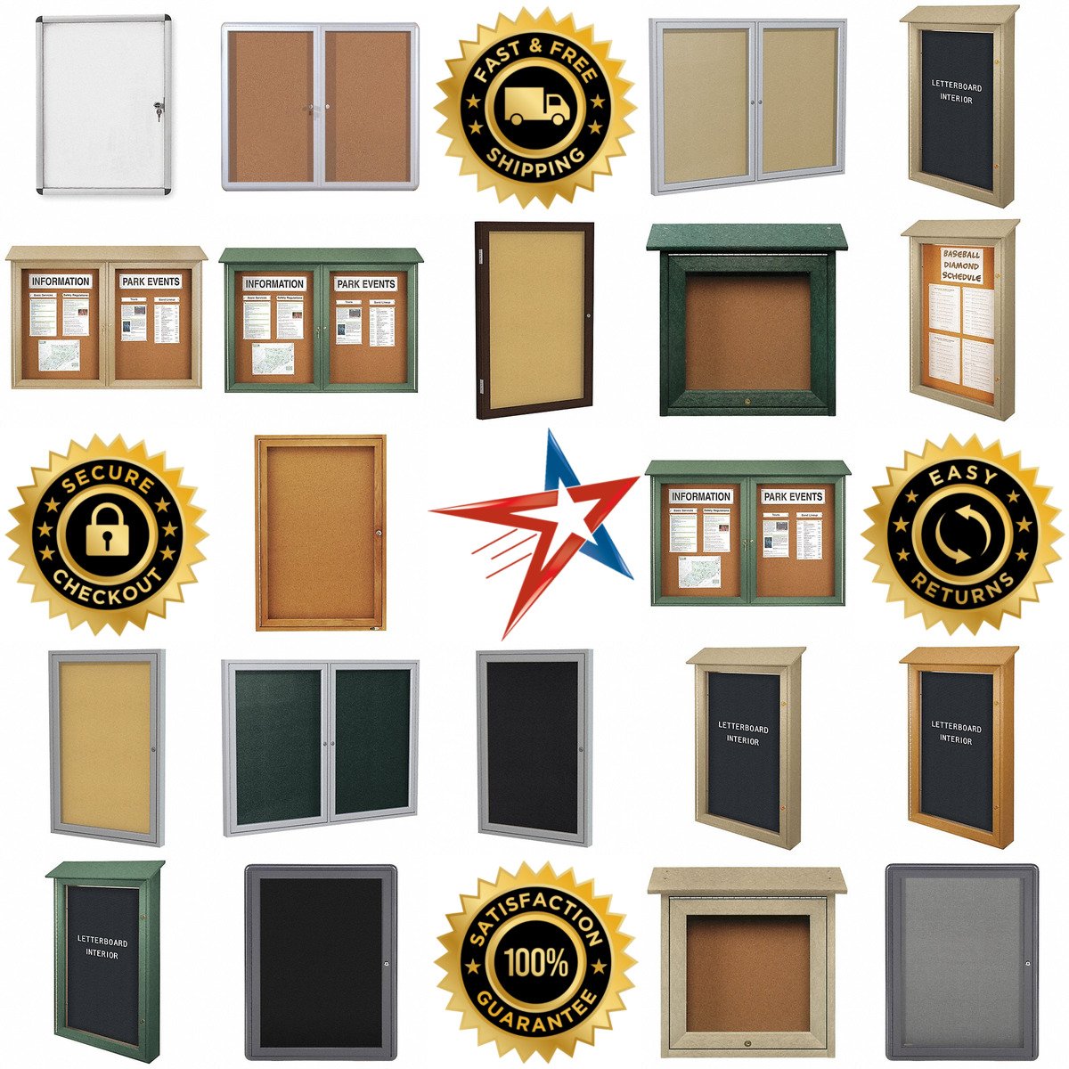 A selection of Enclosed Bulletin Boards products on GoVets