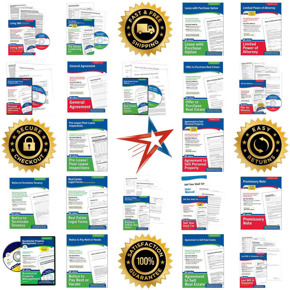 Millions of Products A selection of Legal Forms products on GoVets