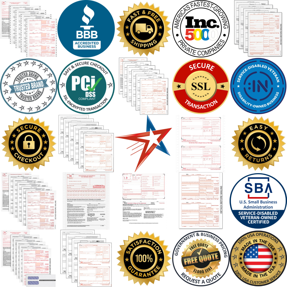 A selection of Tax Forms products on GoVets