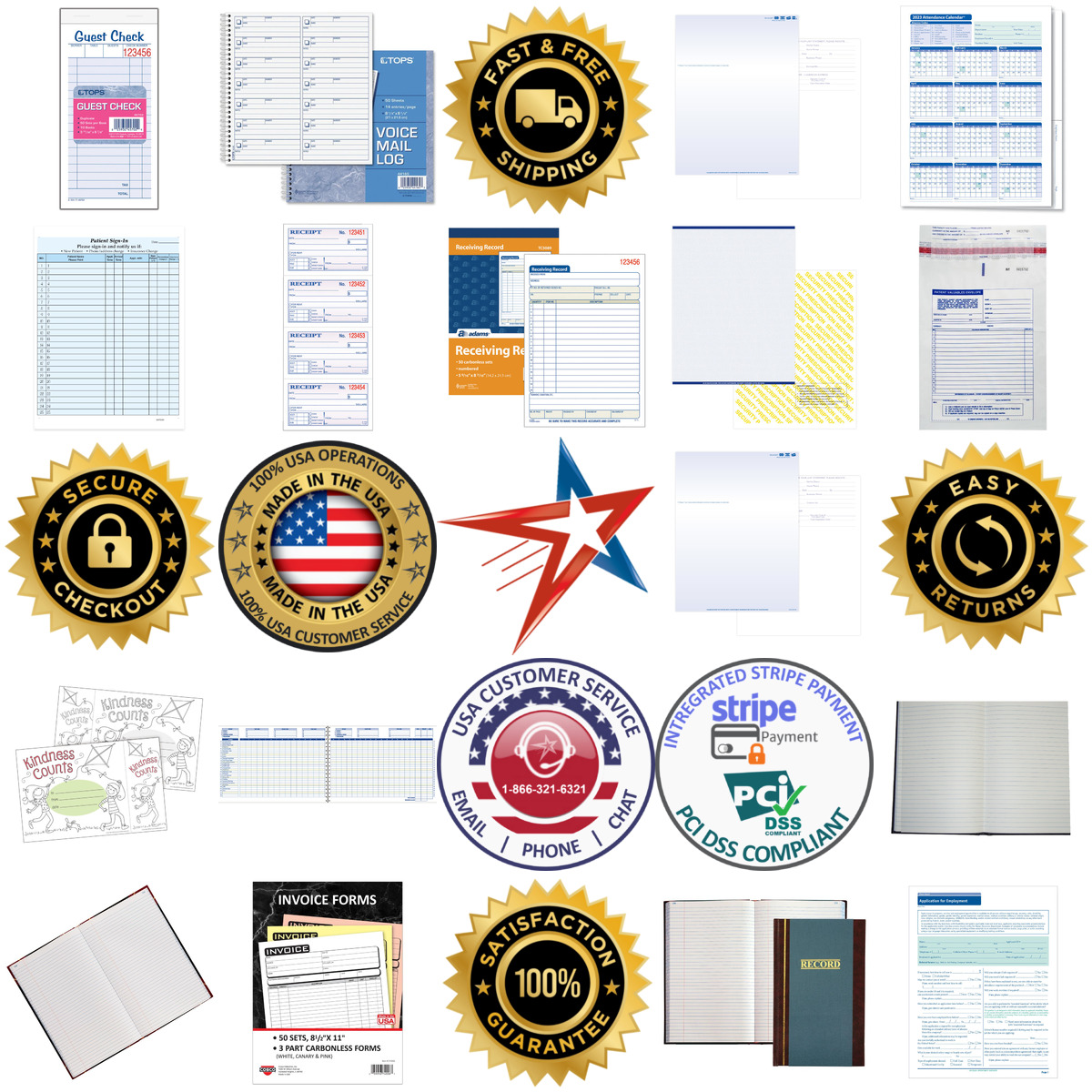 A selection of Business Forms and Bookkeeping products on GoVets