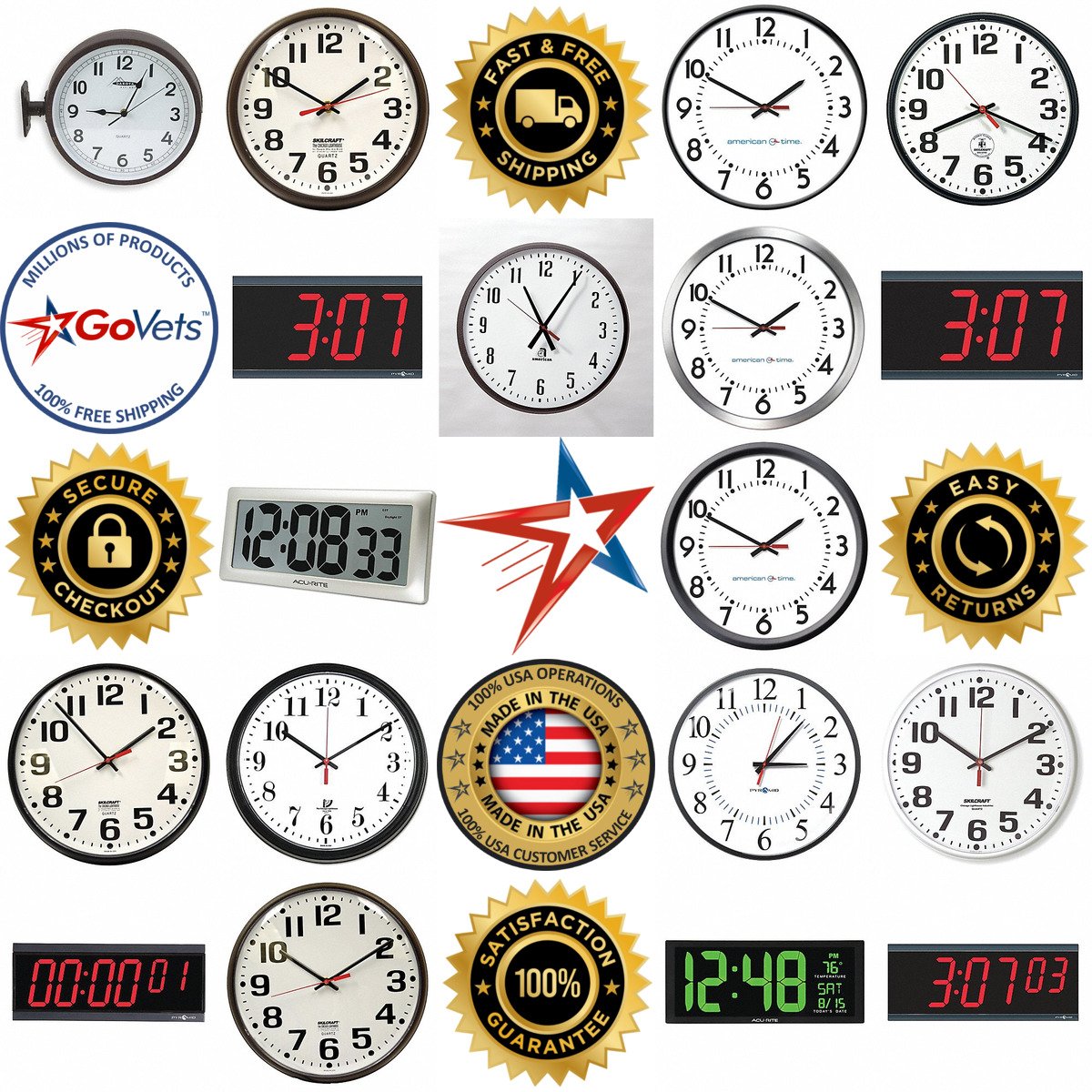 A selection of Clocks products on GoVets