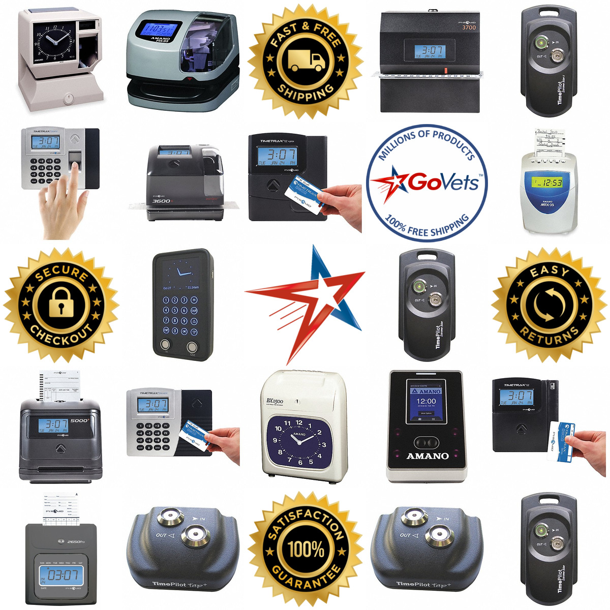 A selection of Time Clocks products on GoVets