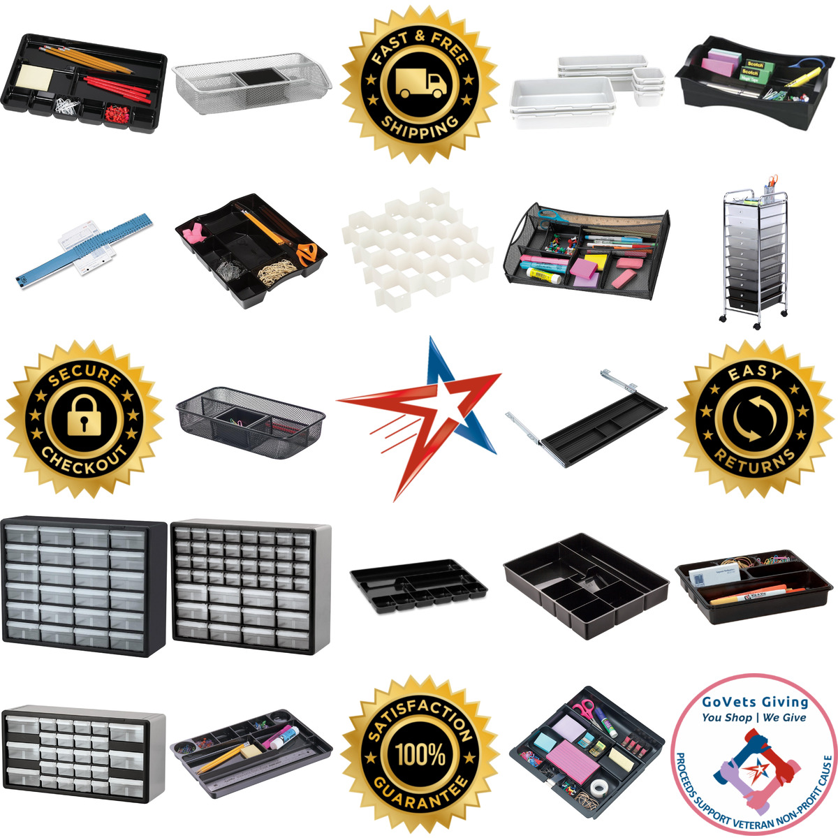 Millions of Products A selection of Drawer Organizers products on GoVets