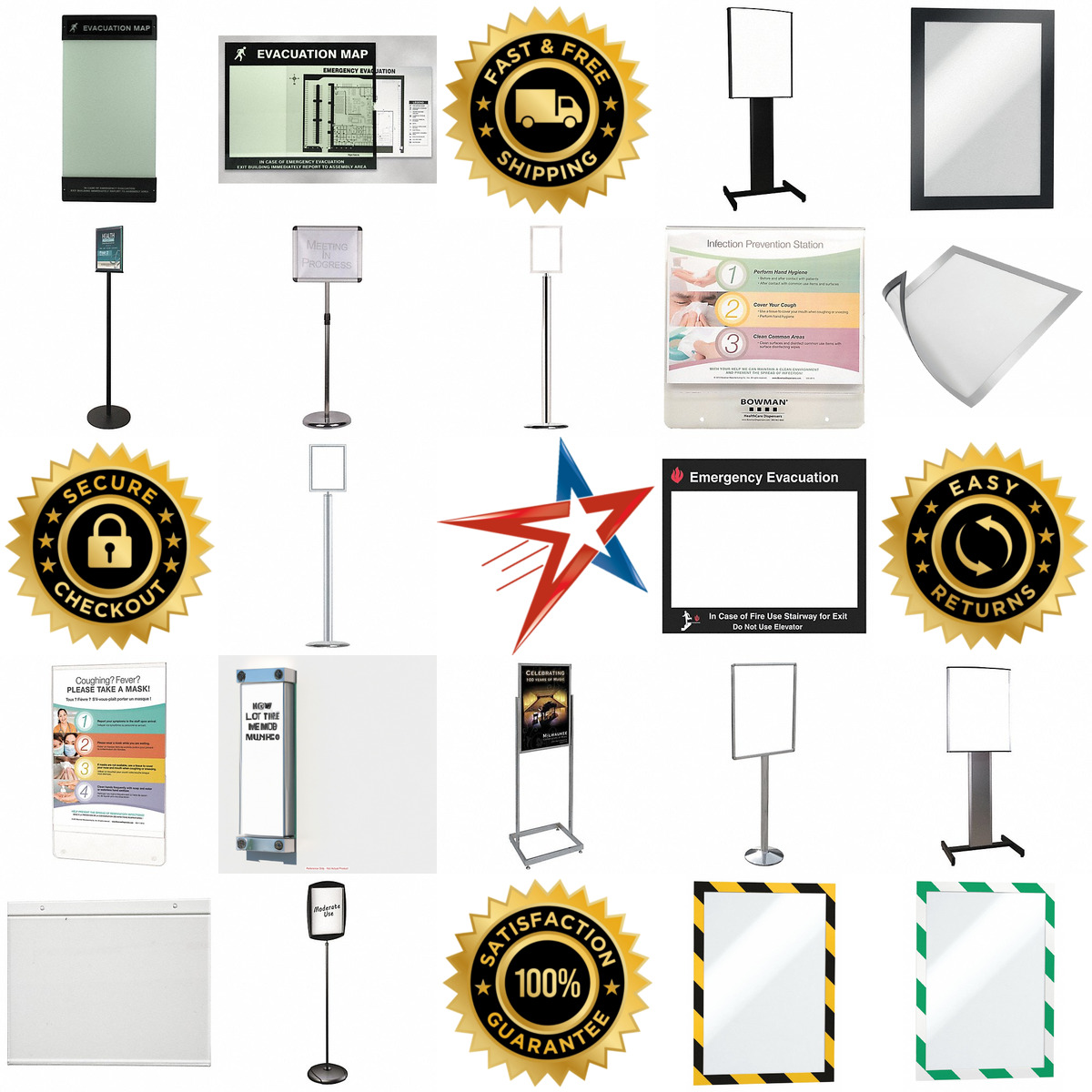 A selection of Sign Holders products on GoVets
