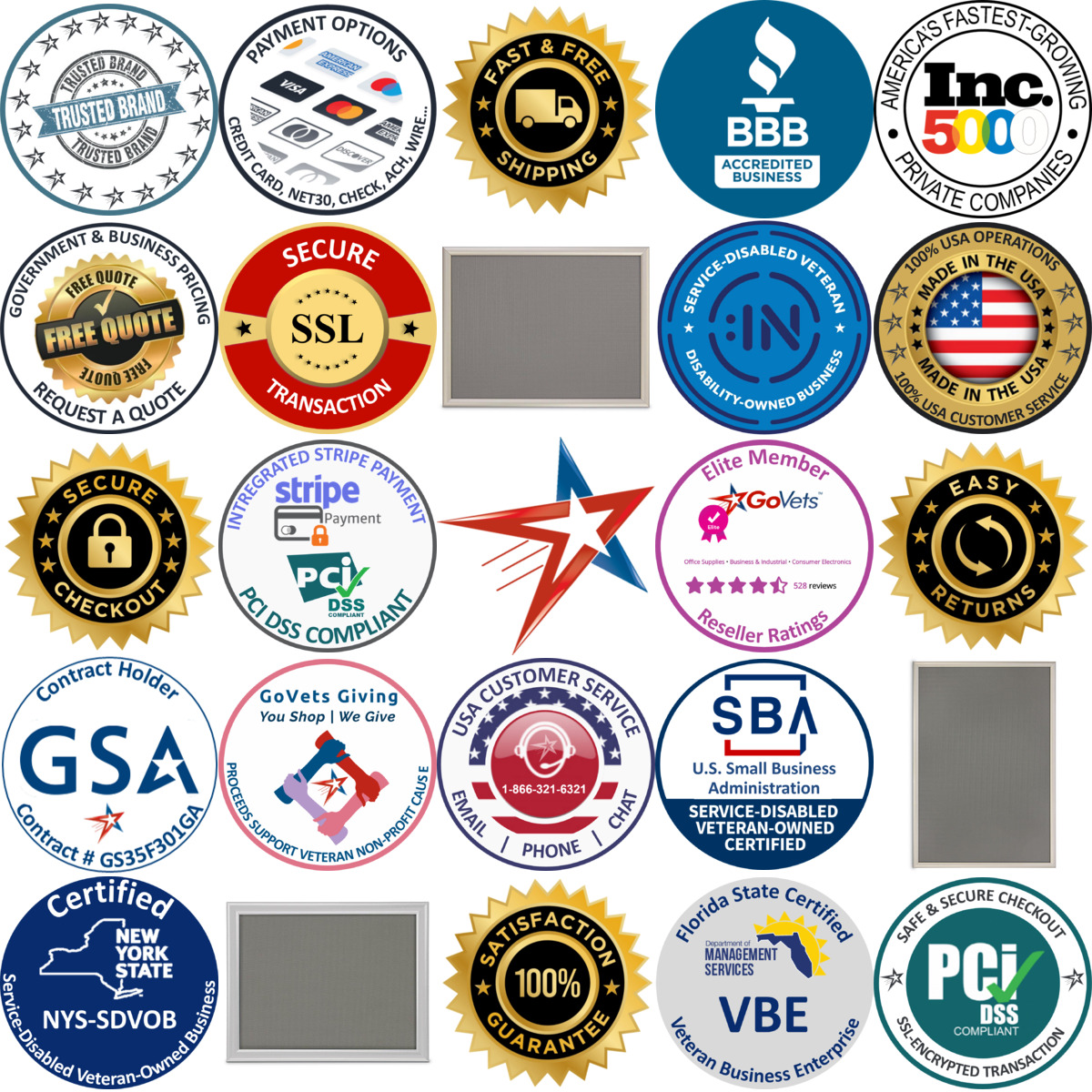 A selection of United Visual Products products on GoVets