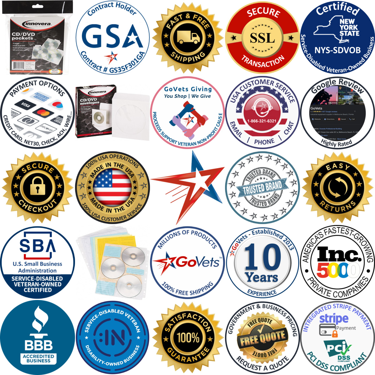 Millions of Products A selection of Innovera products on GoVets