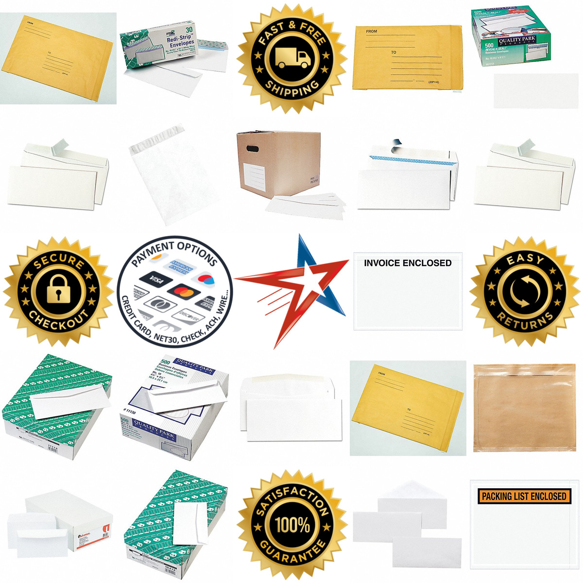 A selection of Business Envelopes products on GoVets