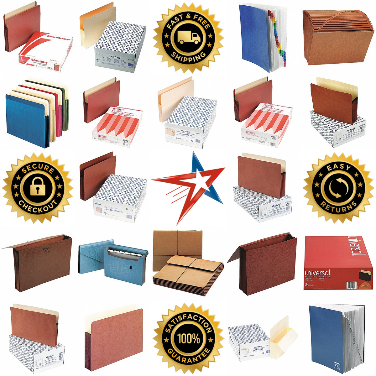 A selection of Expandable File Folders products on GoVets