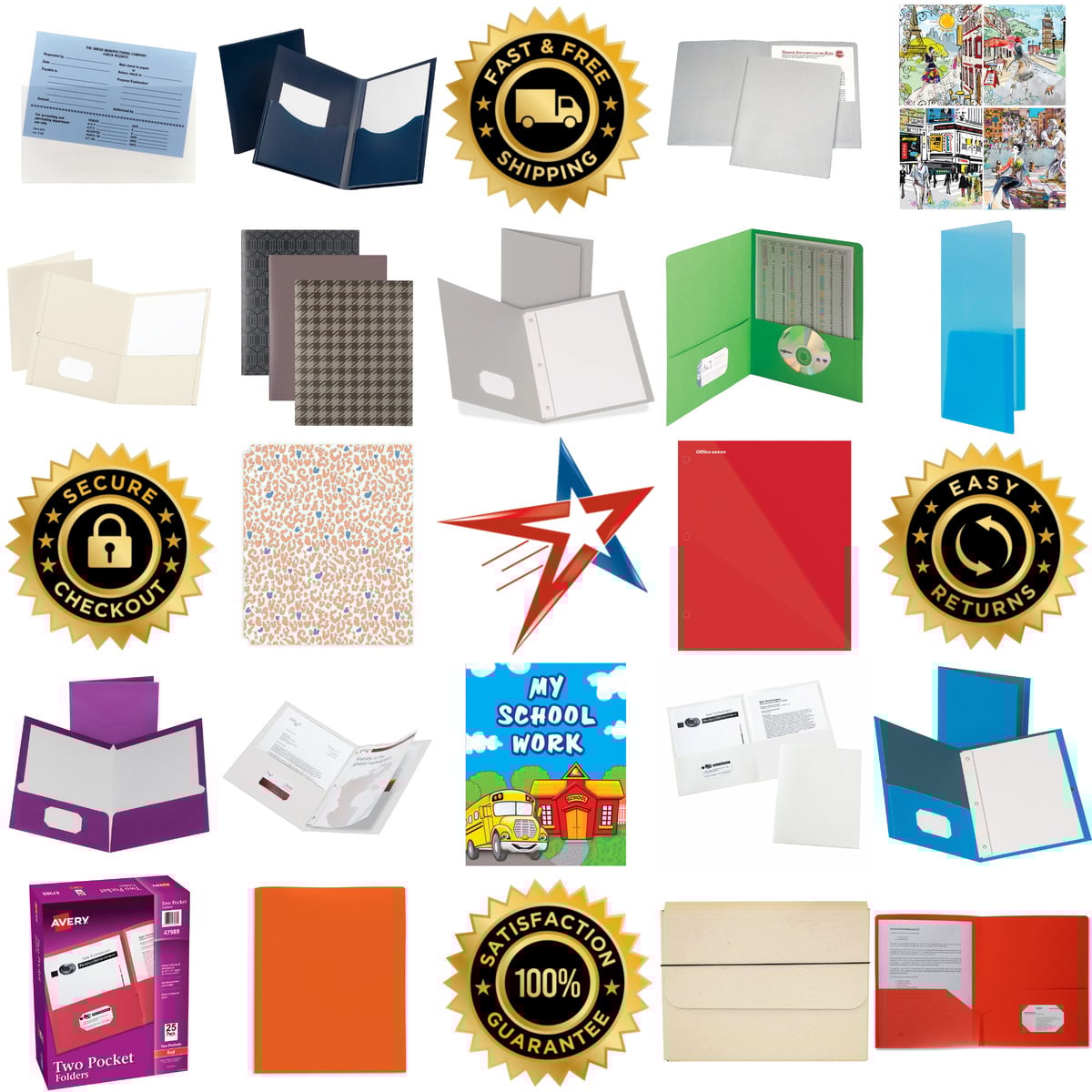Millions of Products A selection of Pocket Folders products on GoVets