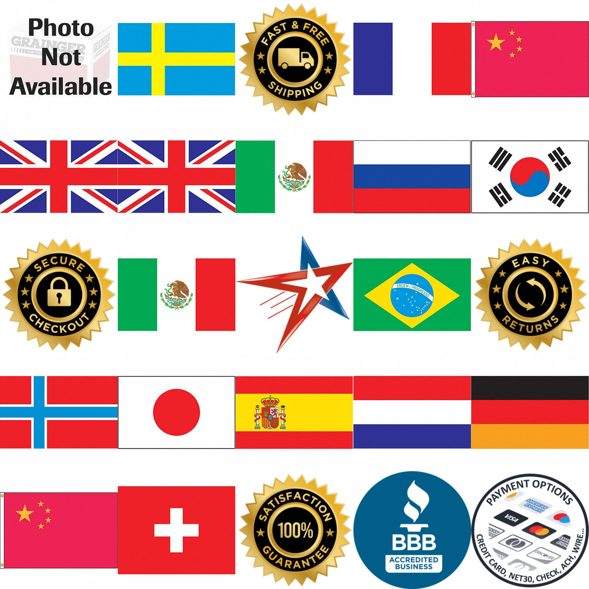 A selection of Country Flags products on GoVets