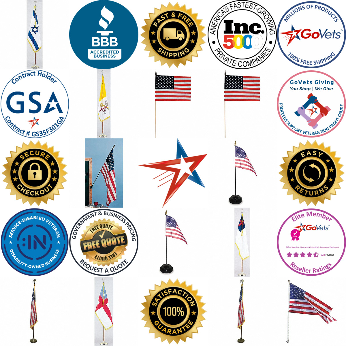 A selection of Flag Sets products on GoVets