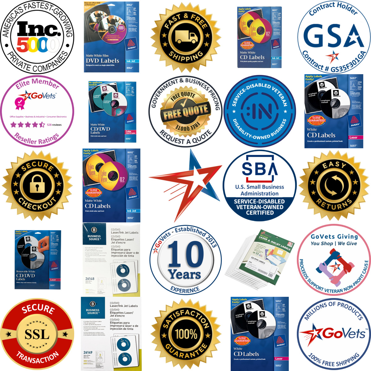 A selection of cd Labels products on GoVets