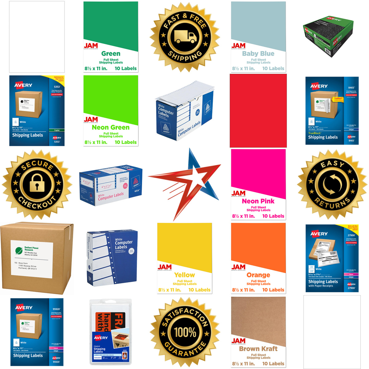 A selection of Full Sheet Labels products on GoVets
