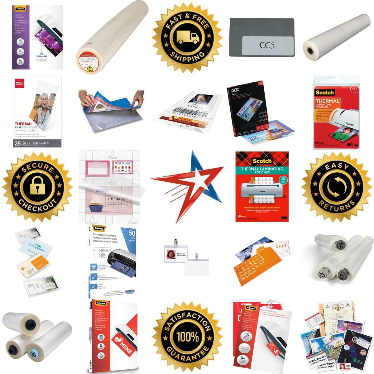 Millions of Products A selection of Laminating Supplies products on GoVets