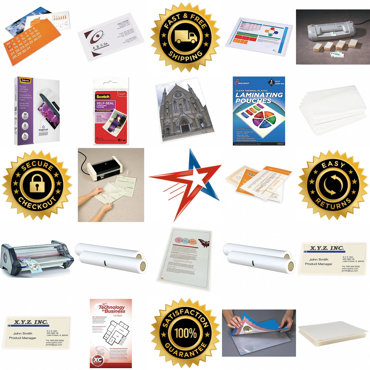 A selection of Laminating Pouches and Film products on GoVets