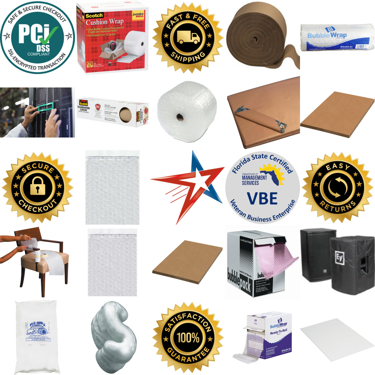 Millions of Products A selection of Packing Materials products on GoVets