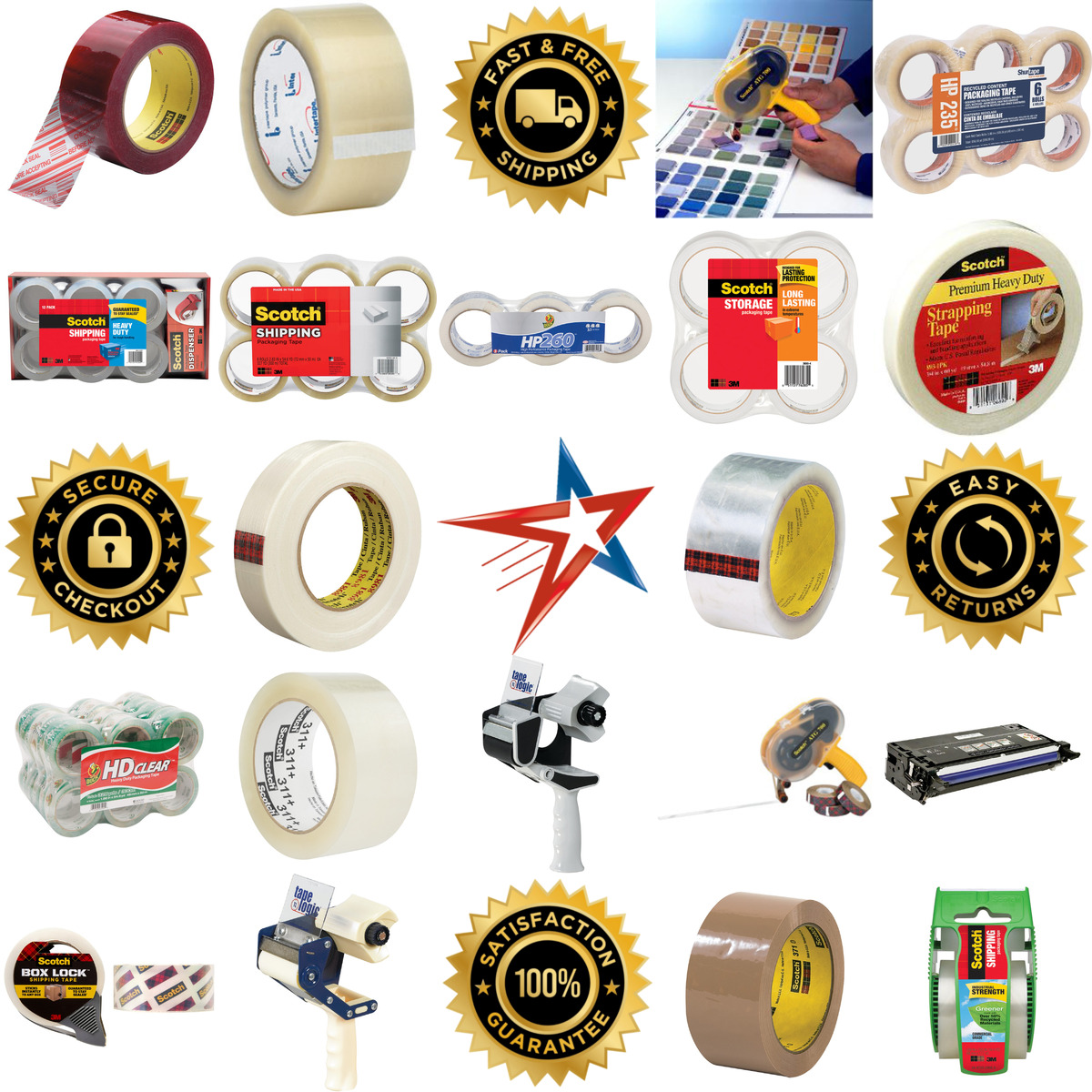 A selection of Packing Tape products on GoVets