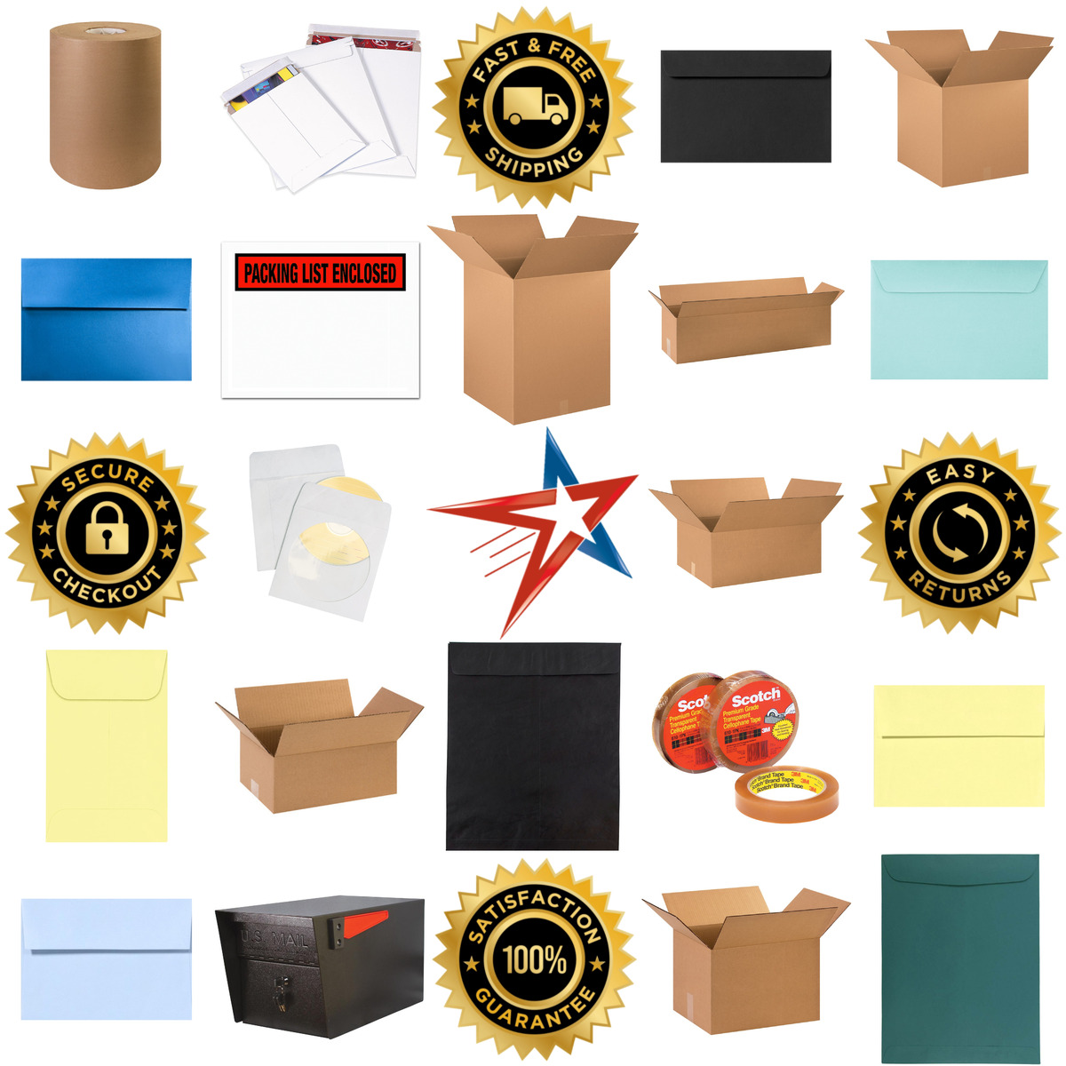 A selection of Mailing Packing and Shipping products on GoVets