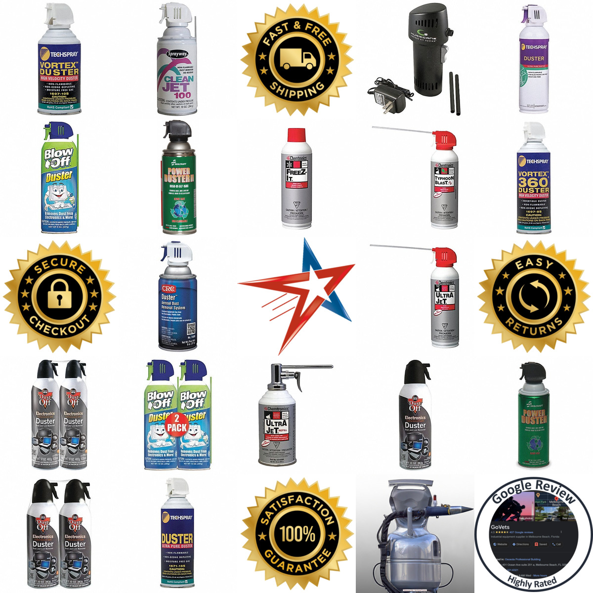 A selection of Aerosol Dusters products on GoVets