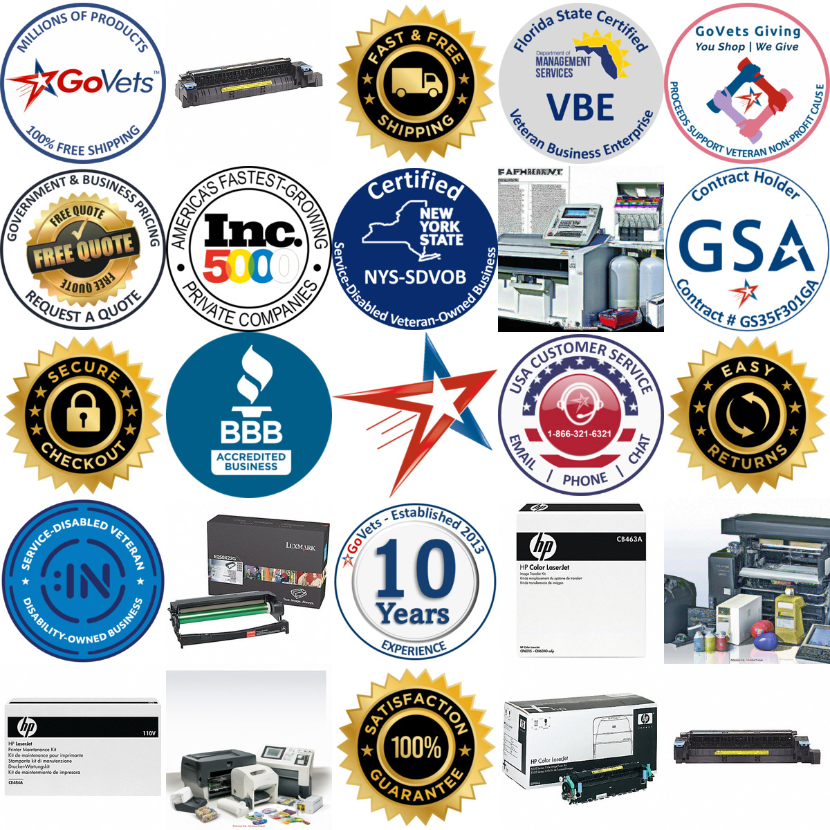A selection of Printer Maintenance Kits and Supplies products on GoVets