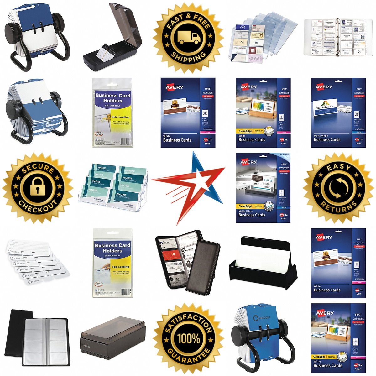 A selection of Business Card Holders and Rotary Card Files products on GoVets