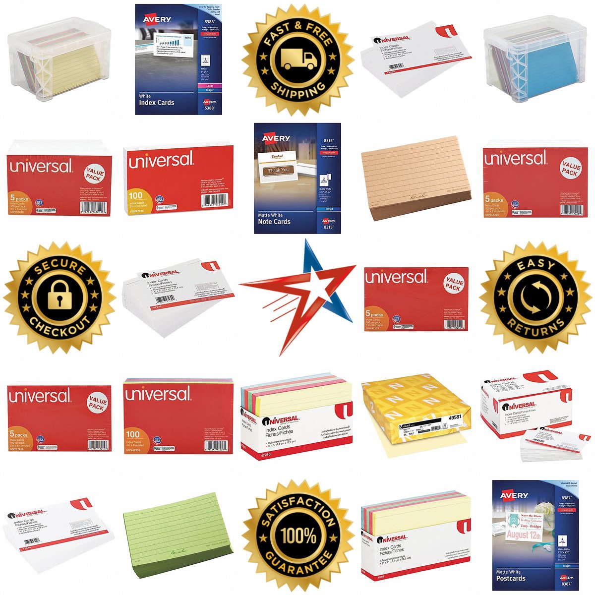 A selection of Index Cards products on GoVets