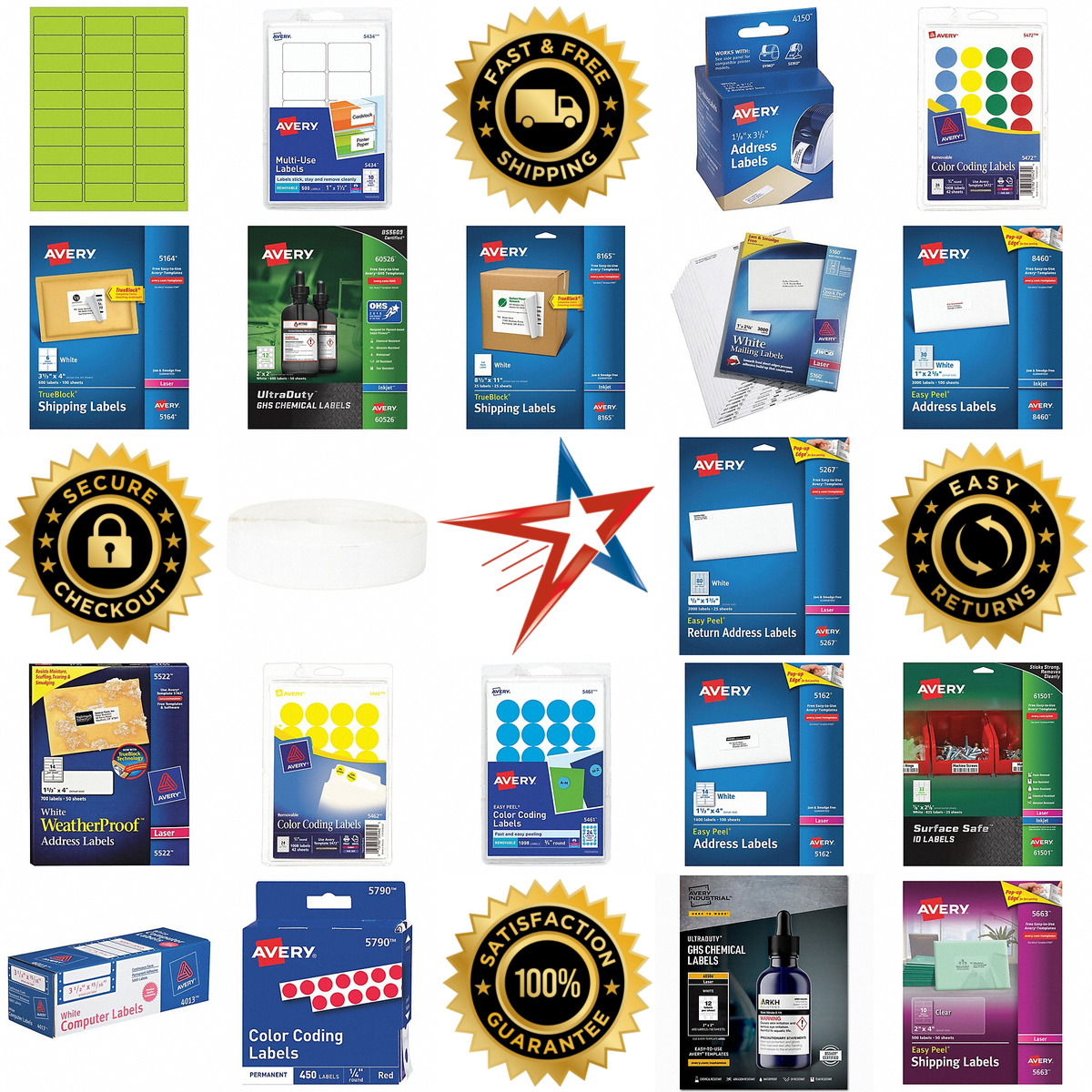 A selection of Printable Labels products on GoVets
