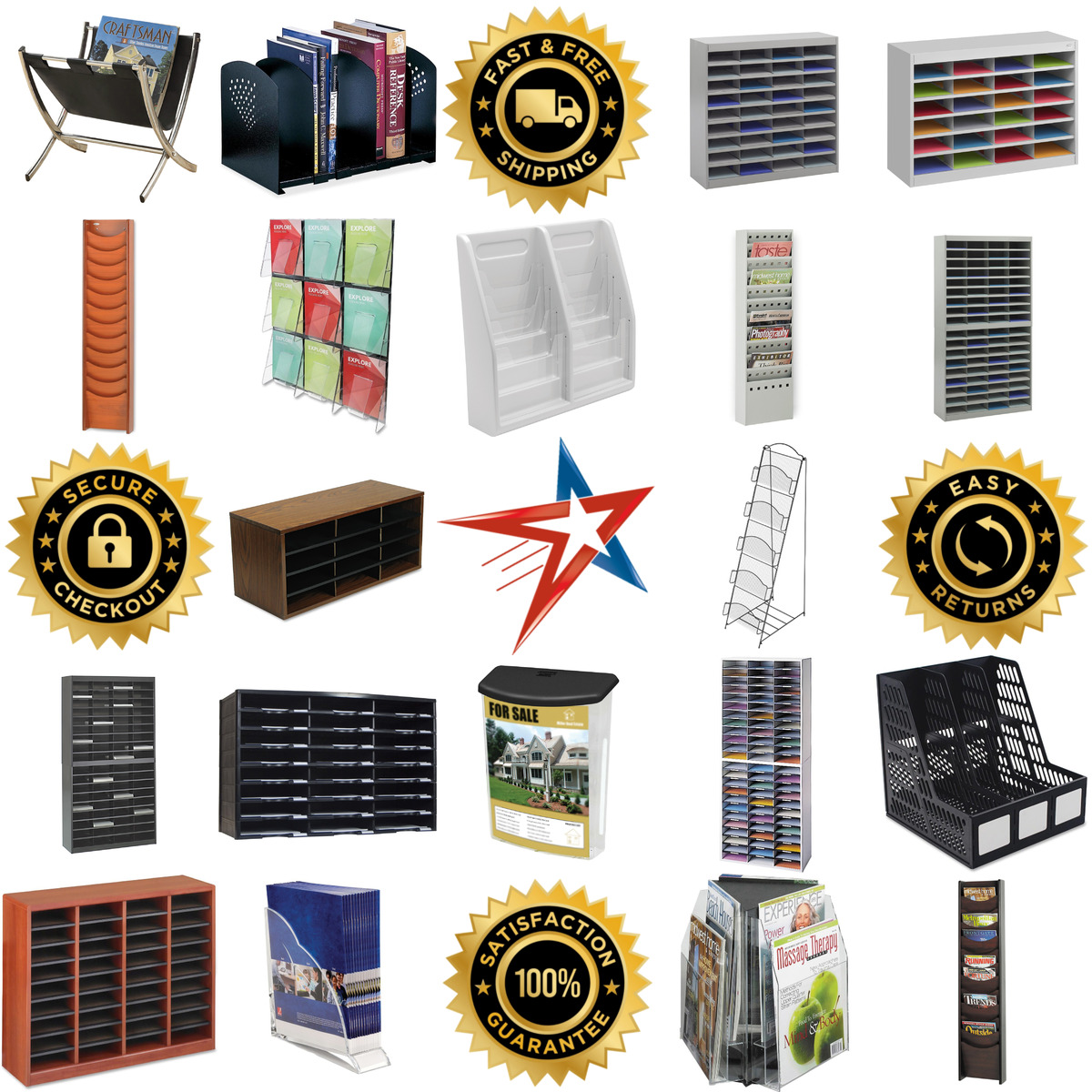 Millions of Products A selection of Magazine Racks products on GoVets