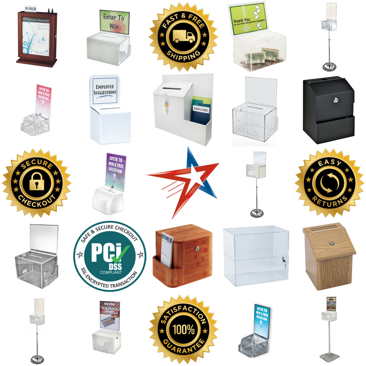 Millions of Products A selection of Suggestion Boxes products on GoVets