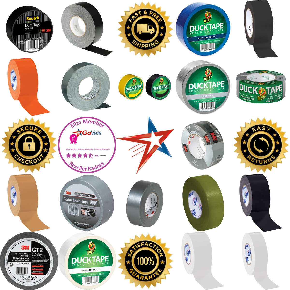 A selection of Duct Tape products on GoVets