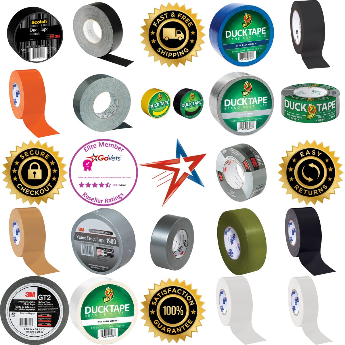 Millions of Products A selection of Duct Tape products on GoVets