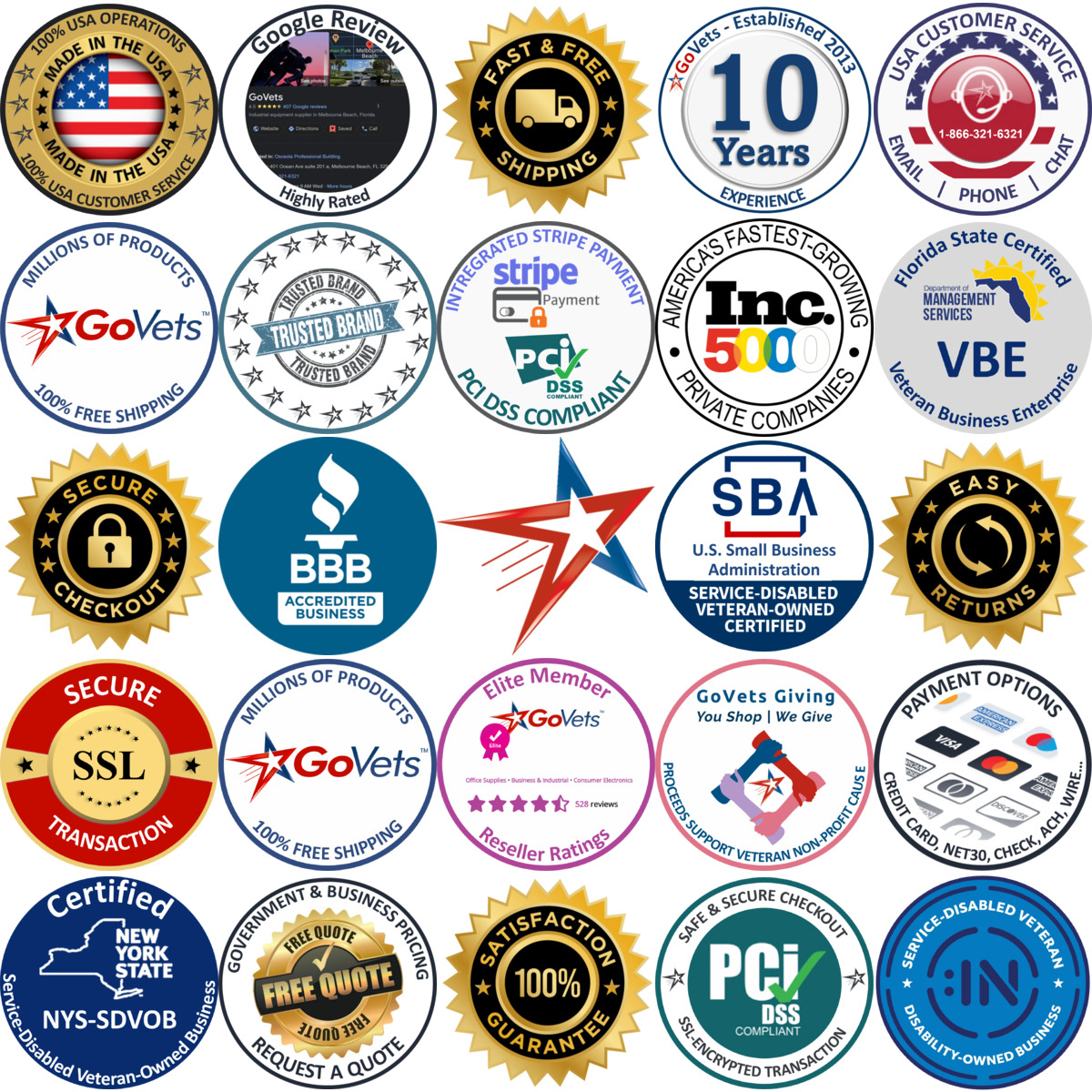 Millions of Products A selection of Certificates and Covers products on GoVets