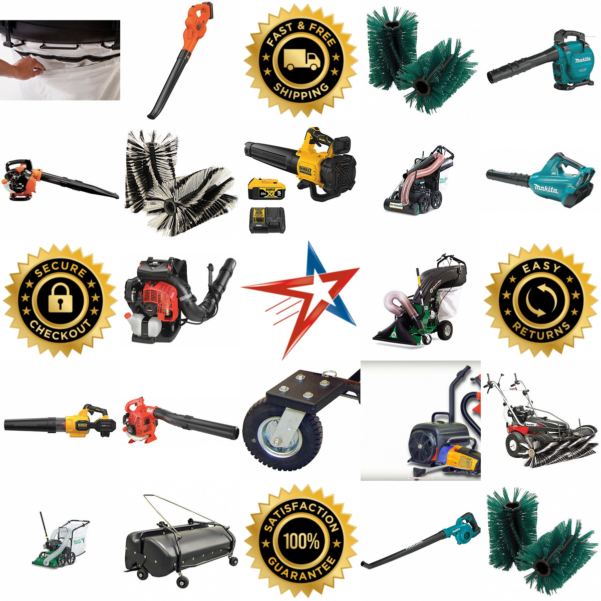 A selection of Power Brushes Yard Vacuums and Leaf Blowers products on GoVets
