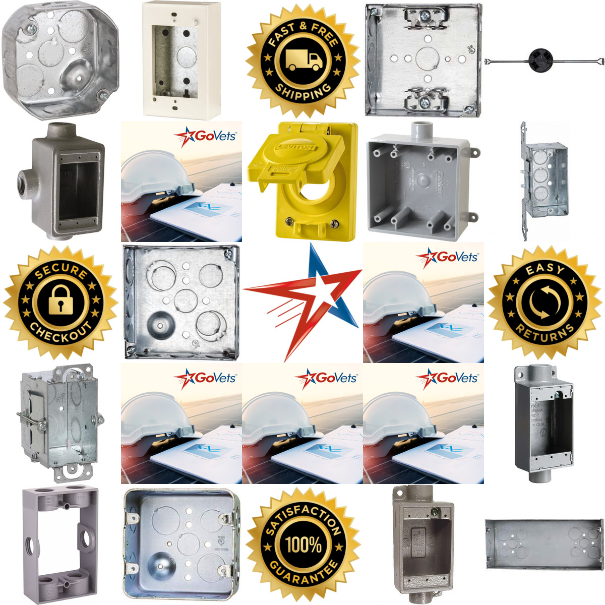 A selection of Electrical Outlet Boxes and Switch Boxes products on GoVets