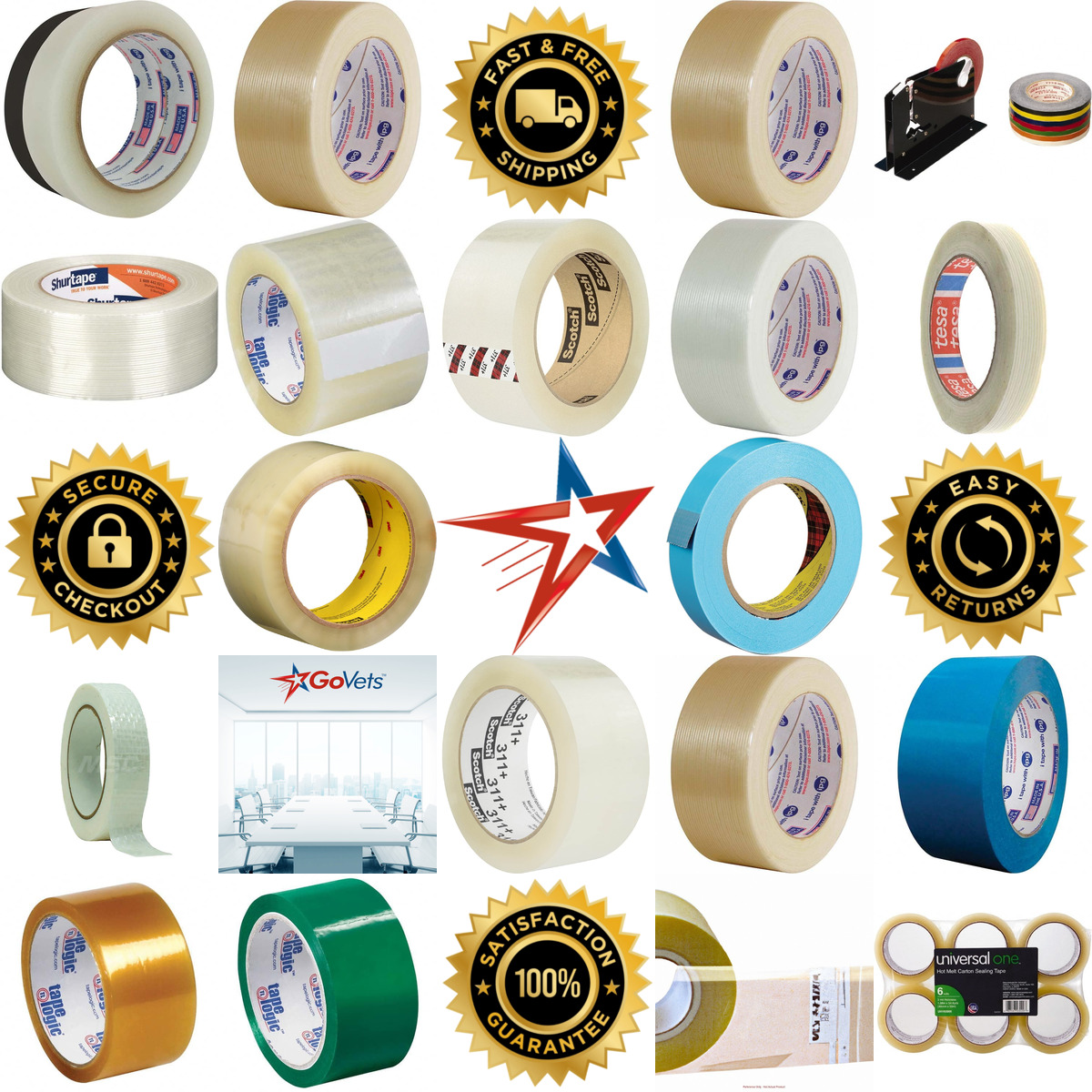 A selection of Packaging Tape products on GoVets