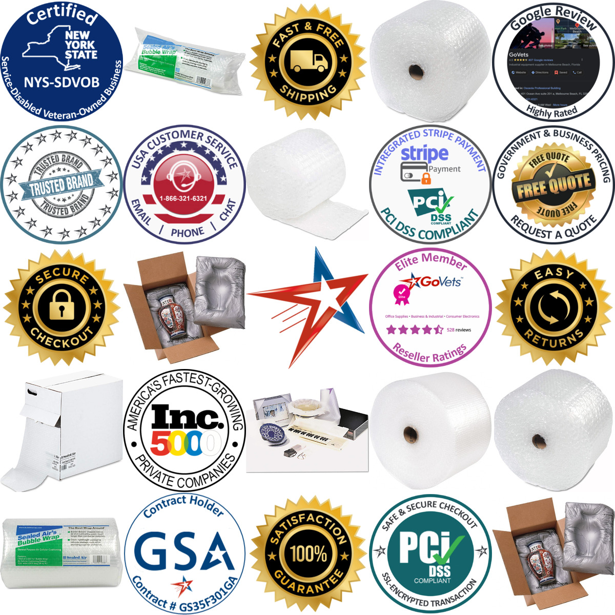A selection of Mailers Sheets and Envelopes products on GoVets