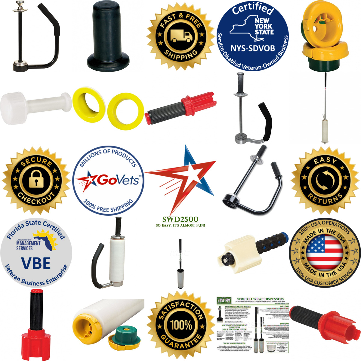 A selection of Hand Held Stretch Wrap Dispensers products on GoVets