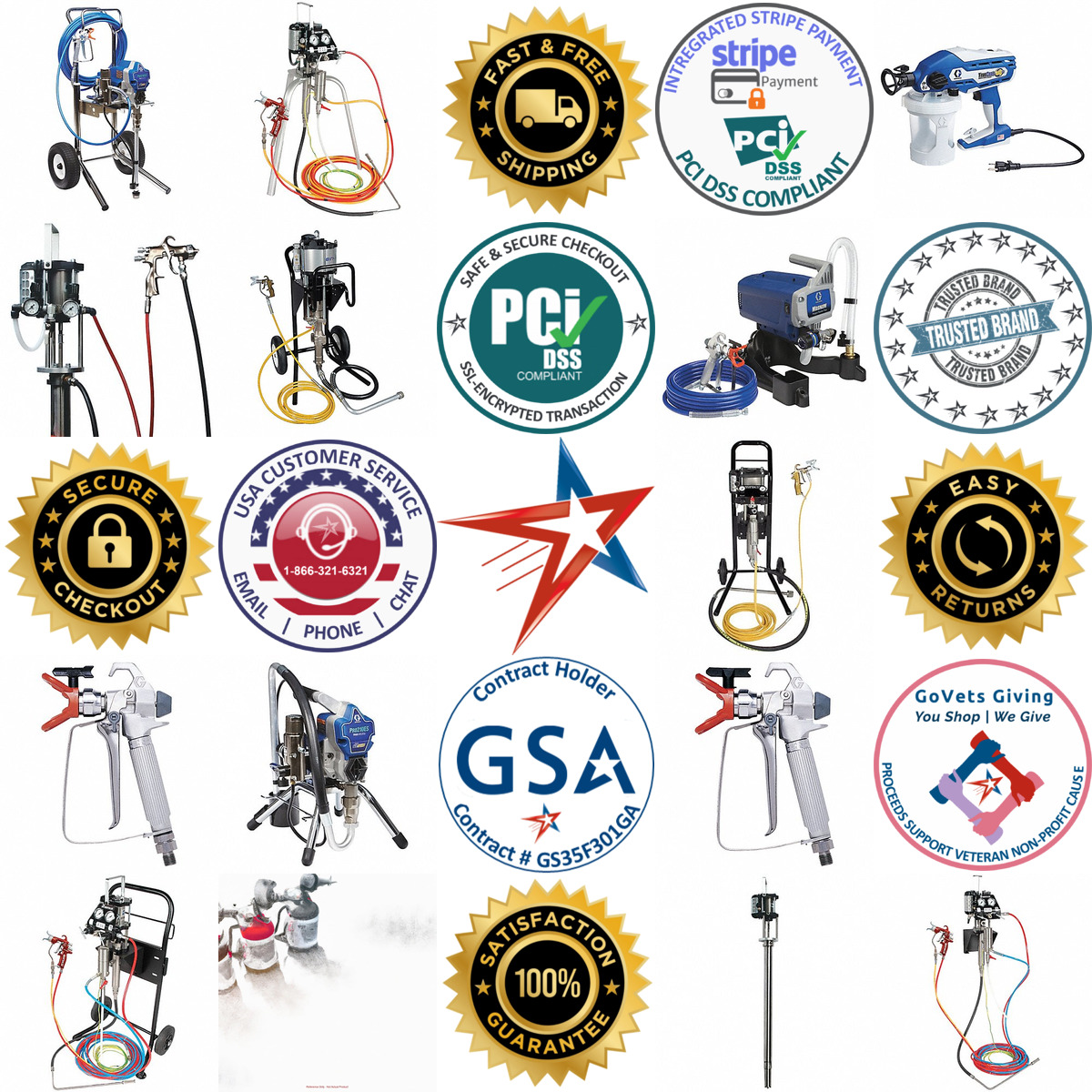 A selection of Air Powered Airless Paint Sprayers products on GoVets