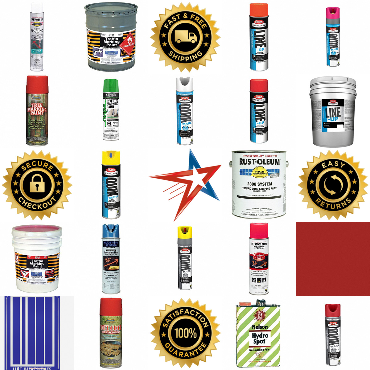 A selection of Striping and Marking Paint and Chalk products on GoVets