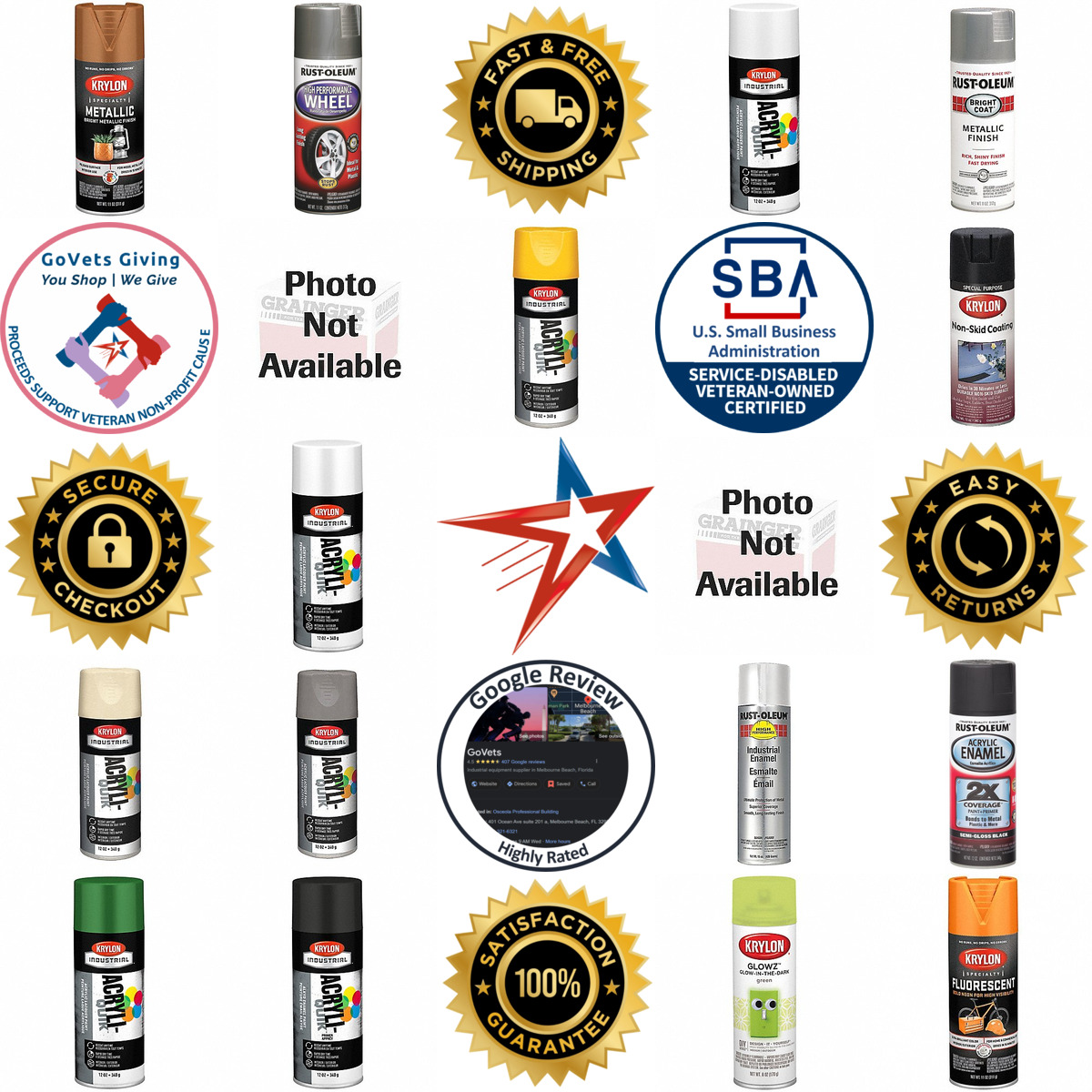 A selection of Acrylic Based Spray Paints products on GoVets