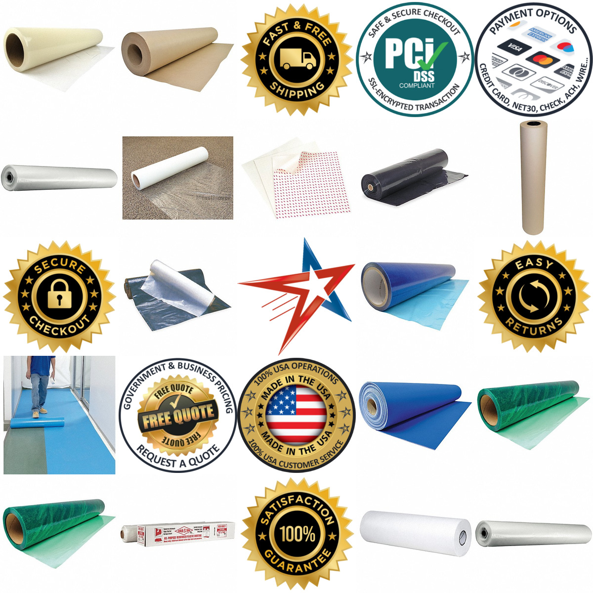 A selection of Surface Protection Boards Films and Papers products on GoVets