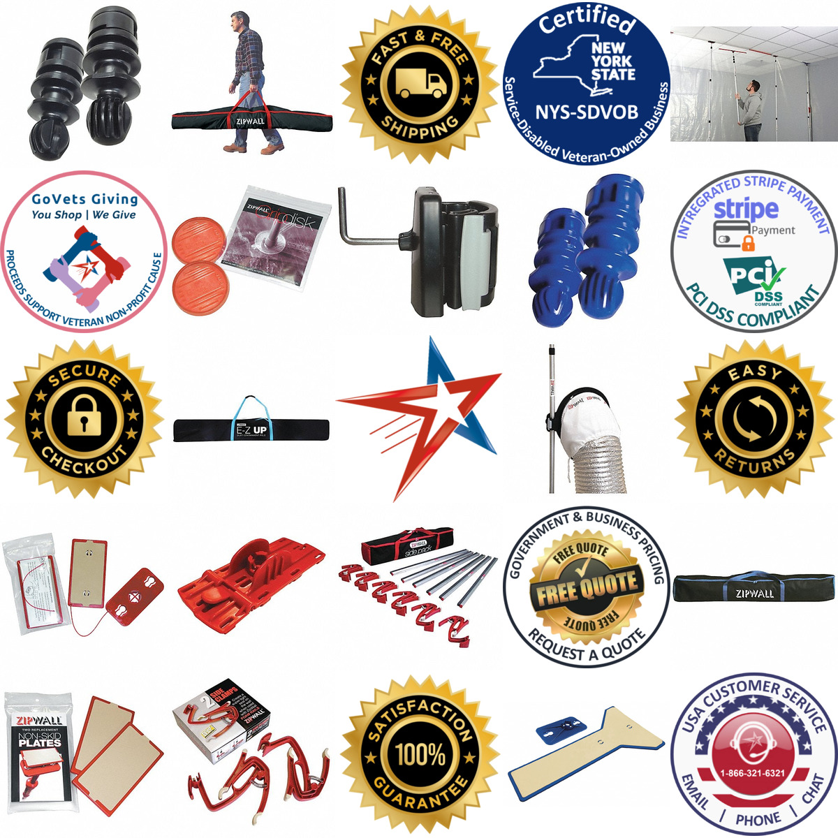 A selection of Temporary Dust Barrier Accessories products on GoVets