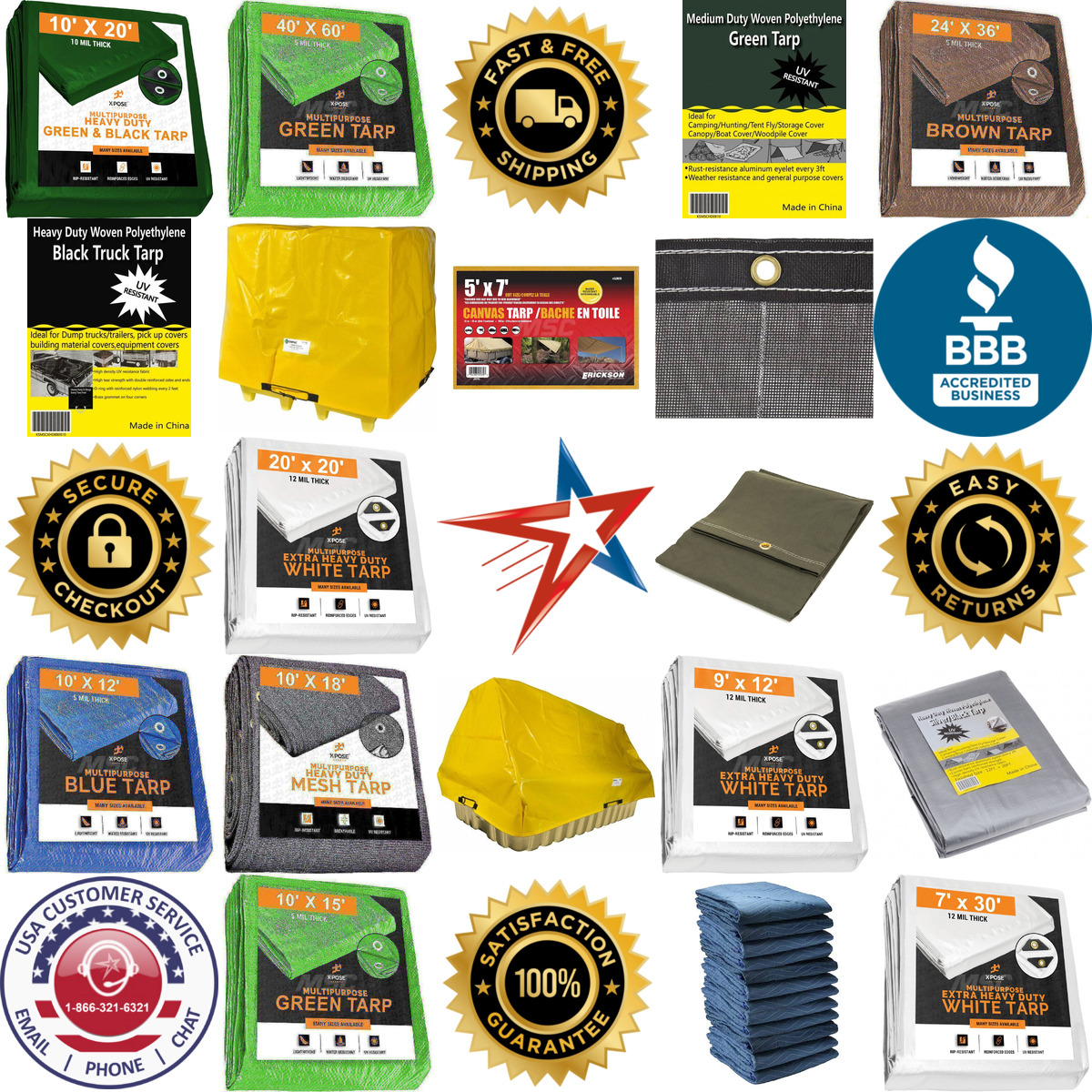 A selection of Tarps and Dust Covers products on GoVets