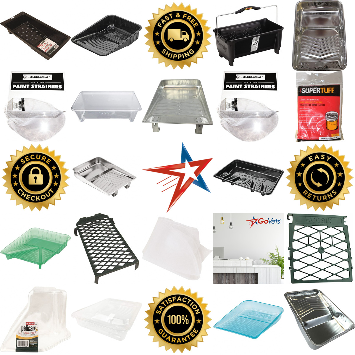 A selection of Paint Trays Liners and Accessories products on GoVets