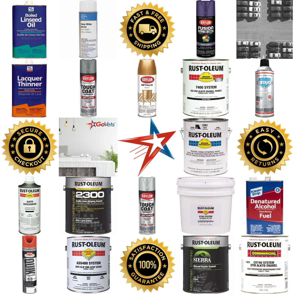 A selection of Paints Coatings and Painting Chemicals products on GoVets
