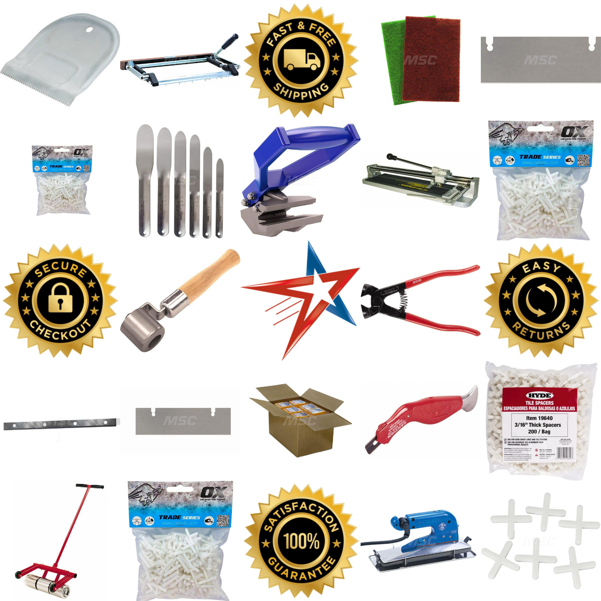 A selection of Carpet and Tile Installation Tools products on GoVets